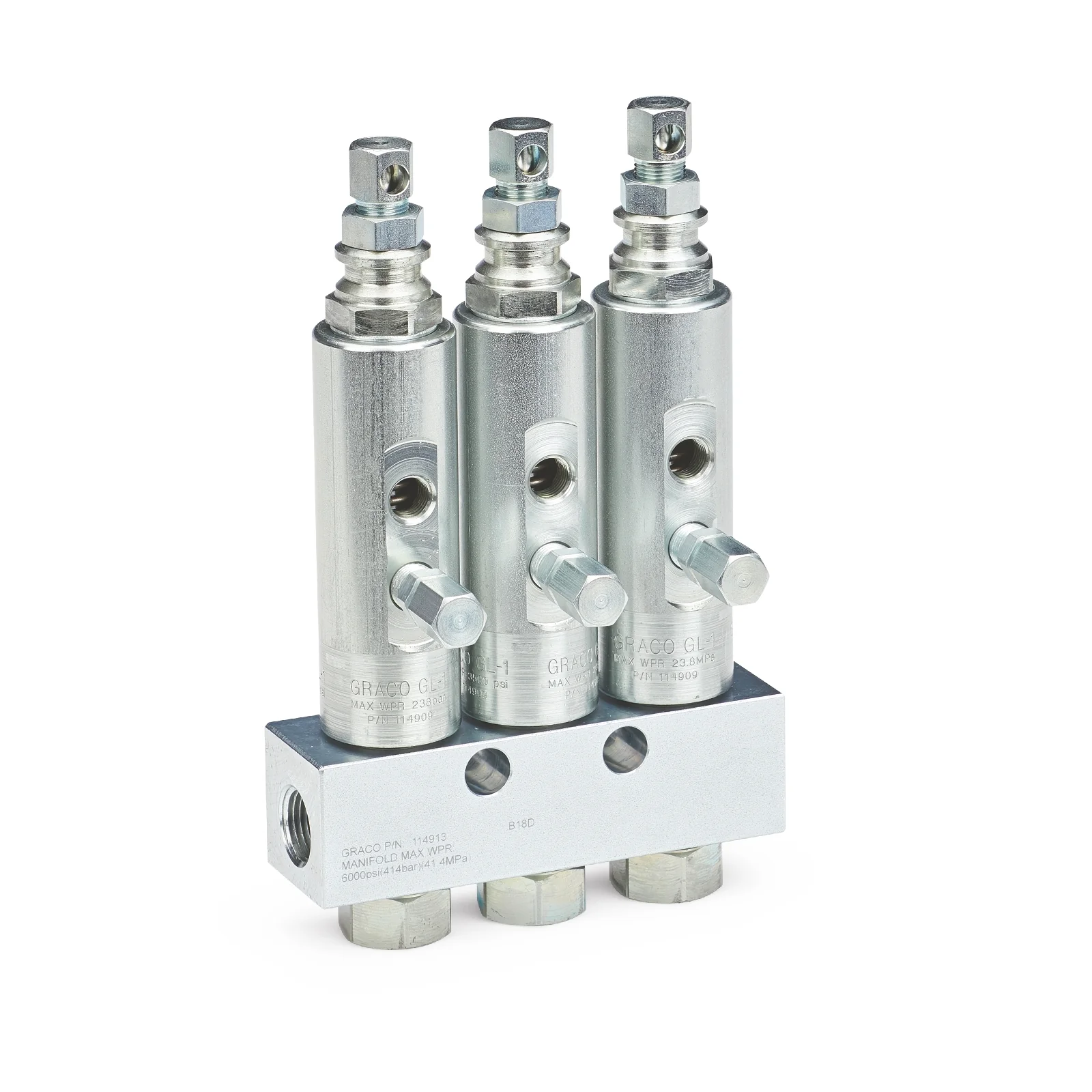 Graco GL-1™ Grease Injectors - 3 Injectors and Manifold - Ysert