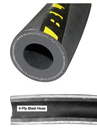 Clemco Standard 4-Fly Blast Hose - 1/2″ ID x 50′ - Uncoupled - Ysert