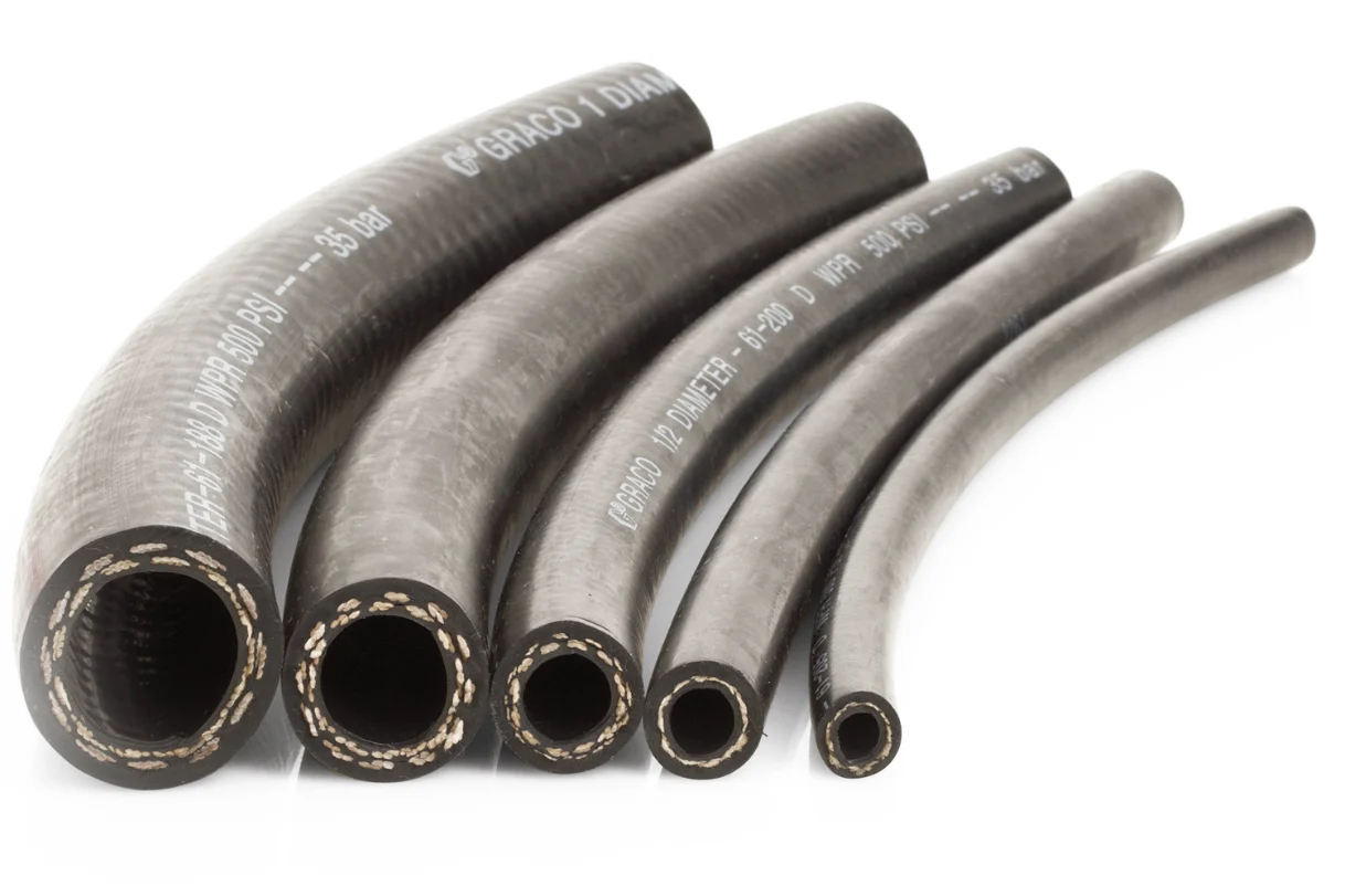 Graco 061200 Nylon Braided Fluid Hose, compatible with catalyst and waterborne materials, 1/2 in ID, 500 psi (35 bar) - Ysert