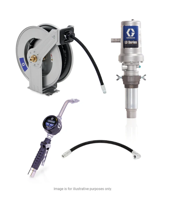Graco 24J777 Ld Series 5:1 Tank Mount Oil Pump With Sd™ Series Hose Reel Package - Manual Meter Type - Ysert