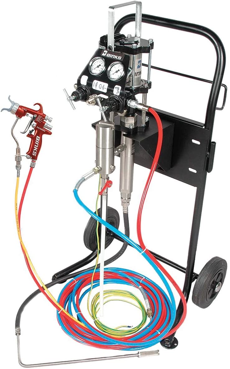 BINKS MX412 12:1 Pump Cart Mounted System for Air-Assist & Airless Finishing - Ysert