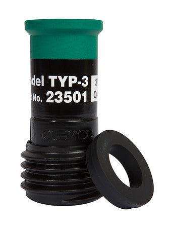 Clemco TYP Tungsten Carbide Lined Short Venturi Style ContractorThread 1 inch Entry Rubber Jacketed Sandblast Nozzle - Ysert