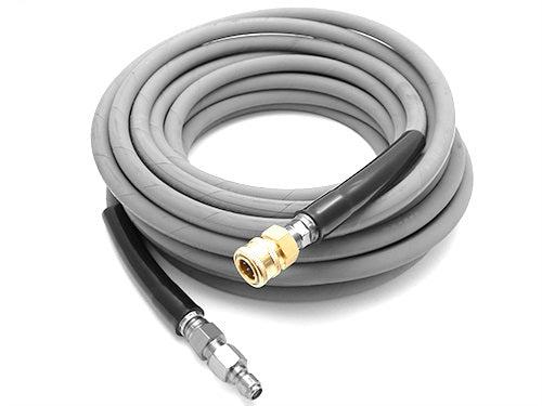 MTM Hydro KobraJet 50' 4,000 PSI Non-Marking Grey Hose w/ QC (Hot / Cold Water) - Ysert