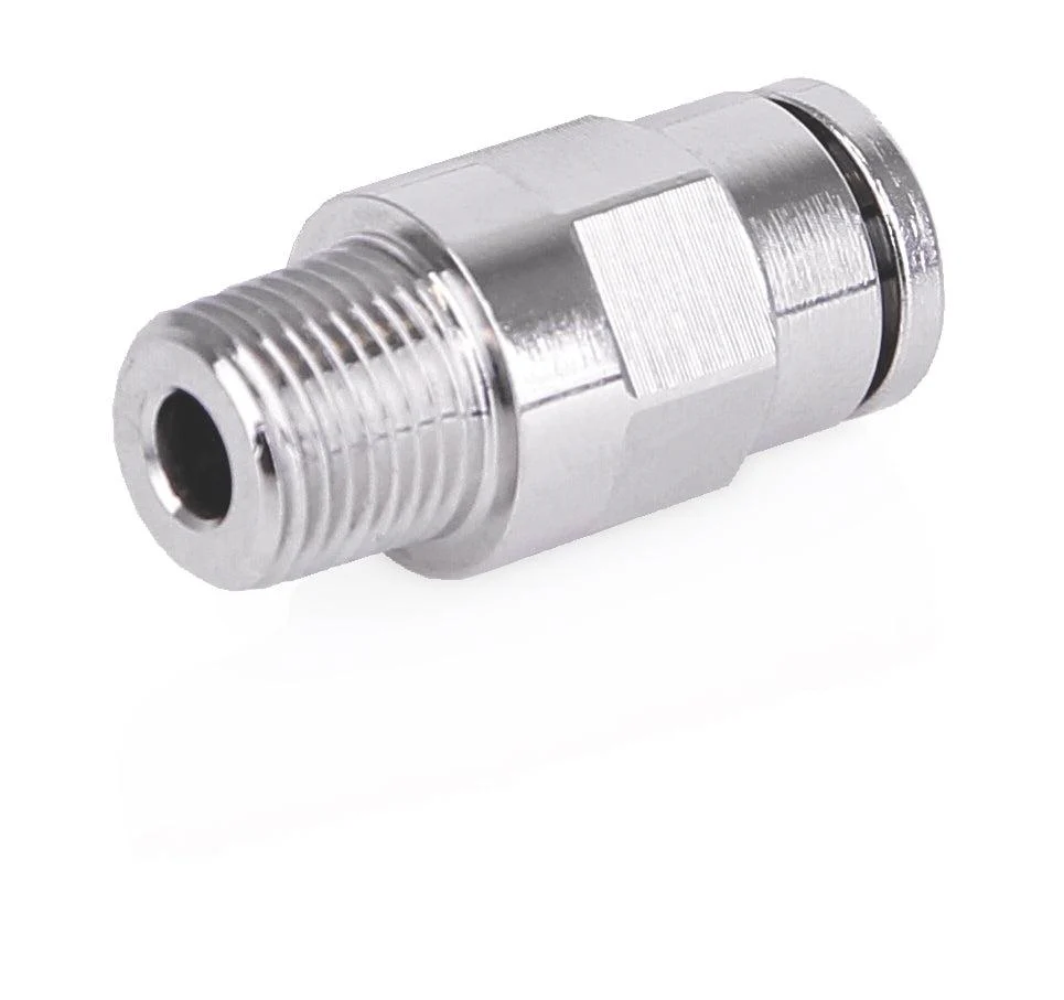 CSP Outlet Fitting - G-Lock Push-To-Connect Stud - 1/4 inch Hose Stud x 1/8 inch NPT male straight, 2000 psi - Ysert