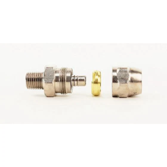 DevilBiss® P-HC-4527 Reusable Straight Hose Connector, 1/4 in FNPS - Ysert
