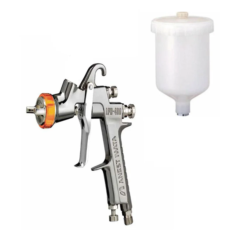 IWATA LPH400-144LVX HVLP Gravity Feed Spray Gun w/ PCG6PM 600ML Plastic Gravity Cup - Ysert