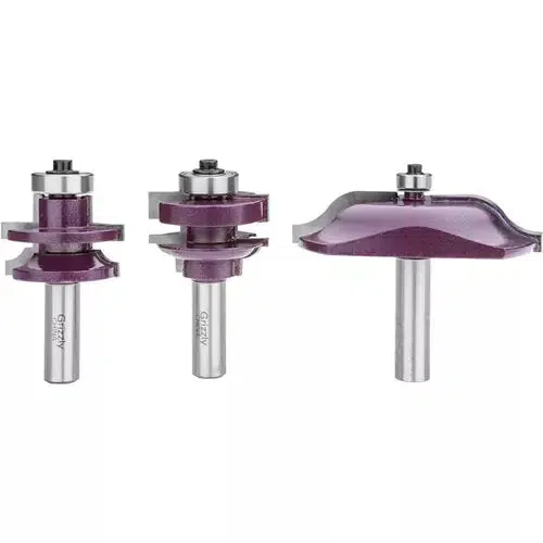 Grizzly H5563 - Quarter Bead Panel Bit 3 Pc. Set, 1/2