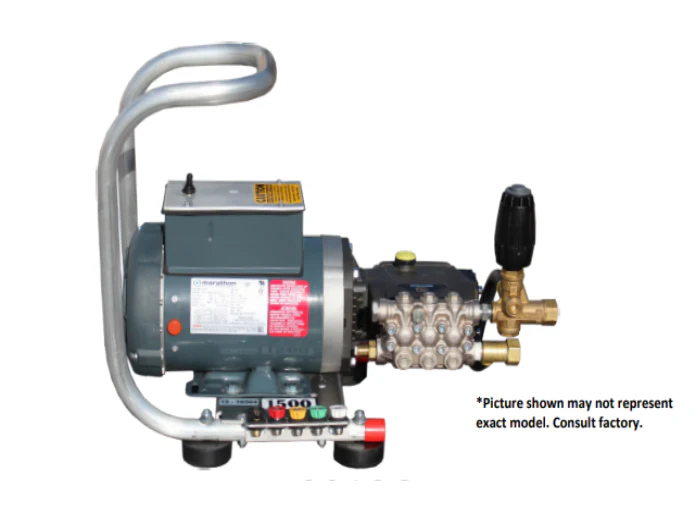 Pressure-Pro Eagle Series 1000 PSI @ 3.0 GPM 115V/1PH/18A/2.0 HP General Pump Direct Drive K615 Motor Cold Water Electric Pressure Washer - Hand Carry - Ysert