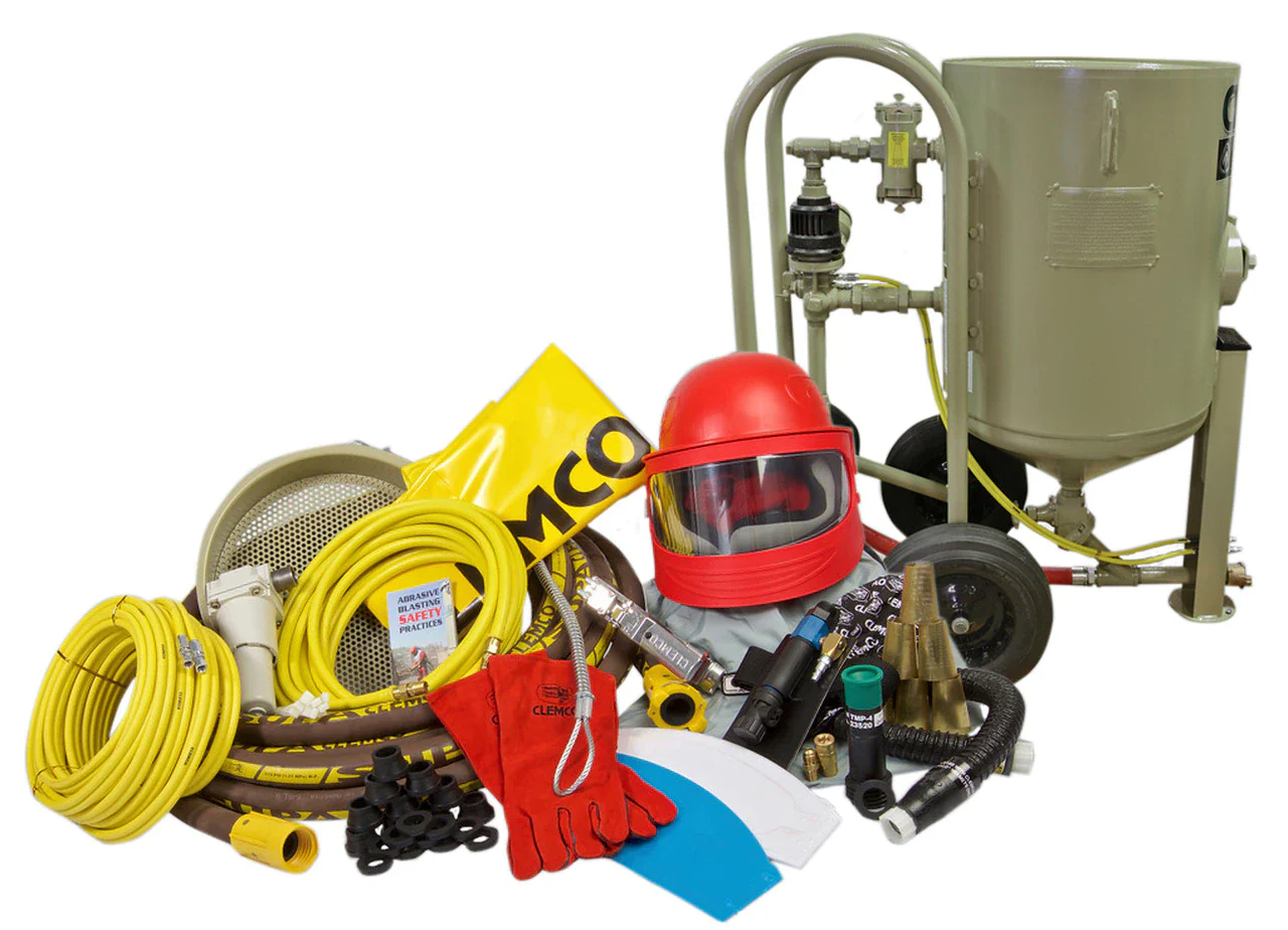 Clemco 6 cu ft Low Pressure (LP) Contractor Blast Pot Package - SaFety Gear - Ysert