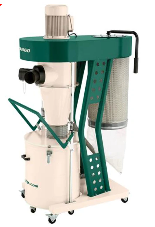 Grizzly G0860 - 1-1/2 HP Portable Cyclone Dust Collector - Ysert