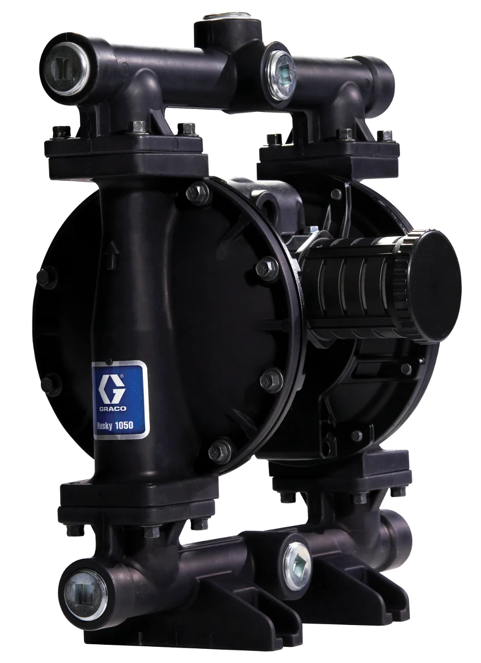 Graco 647004 Husky 1050 AL 1 in. (25.4 mm) NPT Pump, Standard AL Center Section, PP Seats, PTFE Balls & PTFE Diaphragm - Ysert