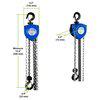 Tralift Manual Chain Hoist, 1,000 lb. (0.5 Ton) Load Capacity - Ysert