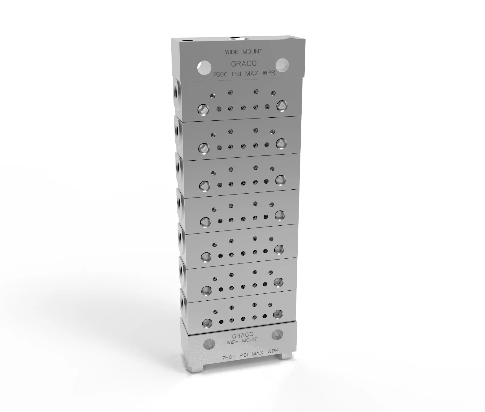 Graco MHH Wide Mount 7 Section Base Plate Assembly - NPSF - Ysert