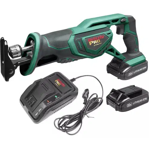 Grizzly PRO T30294X2 - 20V Reciprocating Saw Kit with 2 Li-Ion Batteries & Charger - Ysert