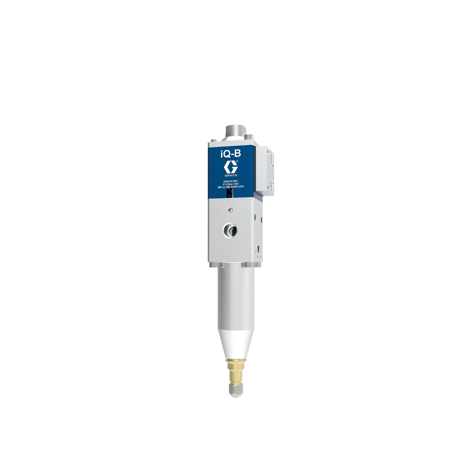 iQ Dispense Valve, Ball/Seat, Ambient, 0.039in (1.0mm) Tip, 2.36in (60mm) Nozzle, Remote Mount Solenoid - Ysert