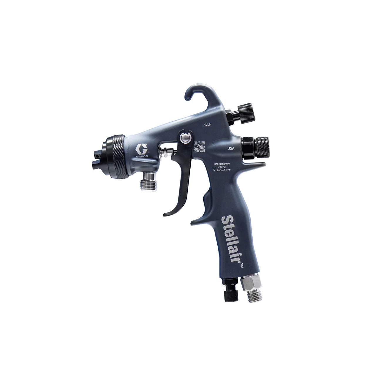 Graco 2004151 Stellair Air Spray Gun, HVLP, 0.042 in (1.1 mm), General Industry, PEEK Tip - Ysert