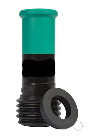 Clemco TMP Tungsten Carbide Lined Long Venturi Style Contractor Thread 1 inch Entry Rubber Jacketed Sandblast Nozzle - Ysert