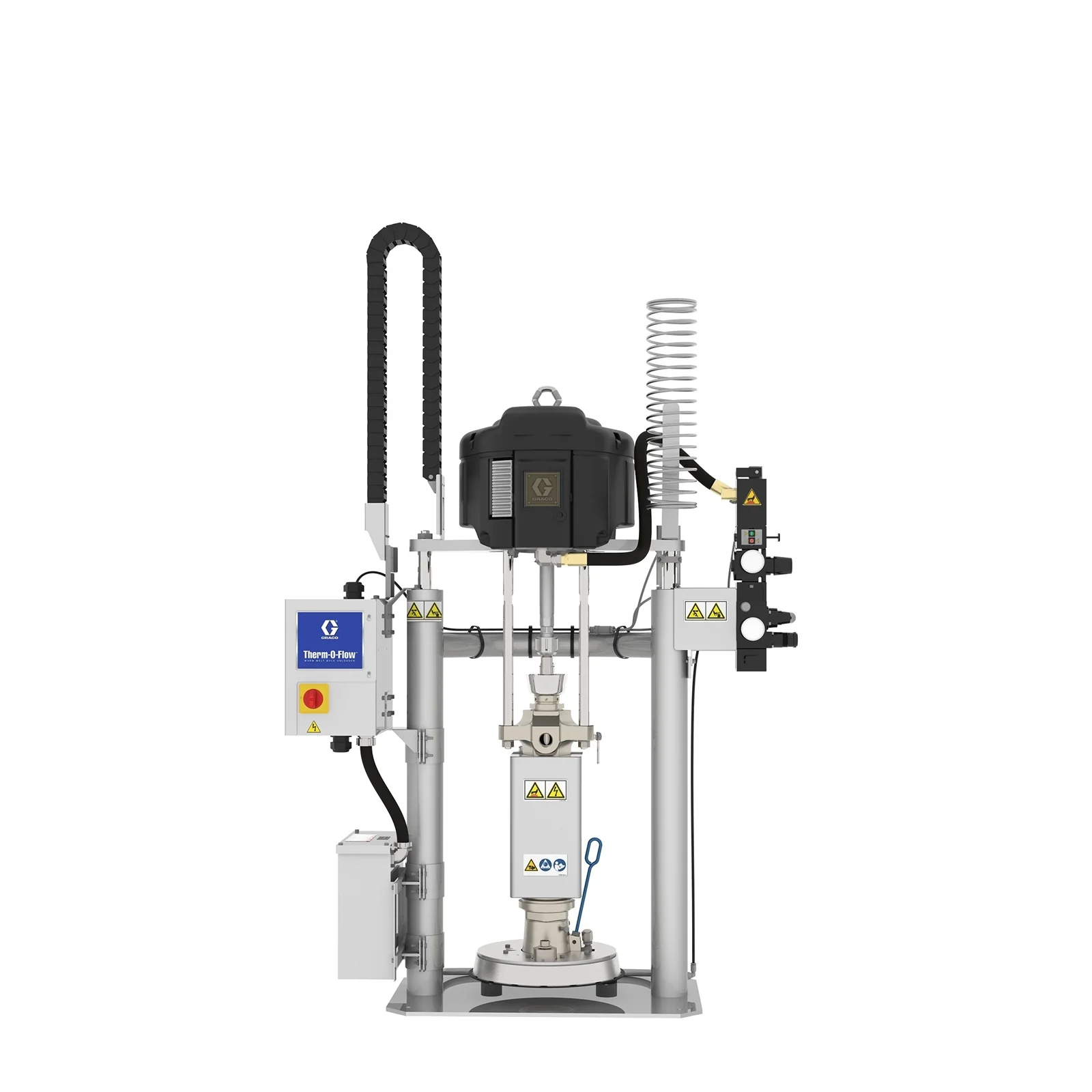 36:1 TOFw Check-Mate Severe Duty, Heated, 5 Gal (20L) D60, 16 Gal (60L) Carbon Steel/Aluminum Platen, PTFE Nitrile, 480V, No ADM - Ysert