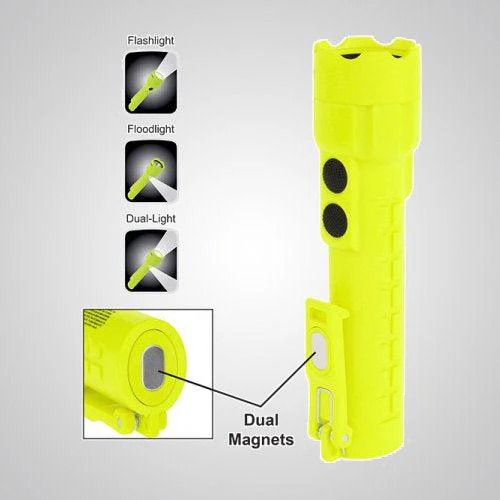 Western Technology 7453 MAG Intrinsically Safe Dual-Light Flashlight (w/ Dual Magnets) - Ysert