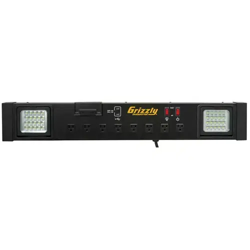 Grizzly T33678 - 1000 Lumen Work Bench Light Charging Station - Ysert