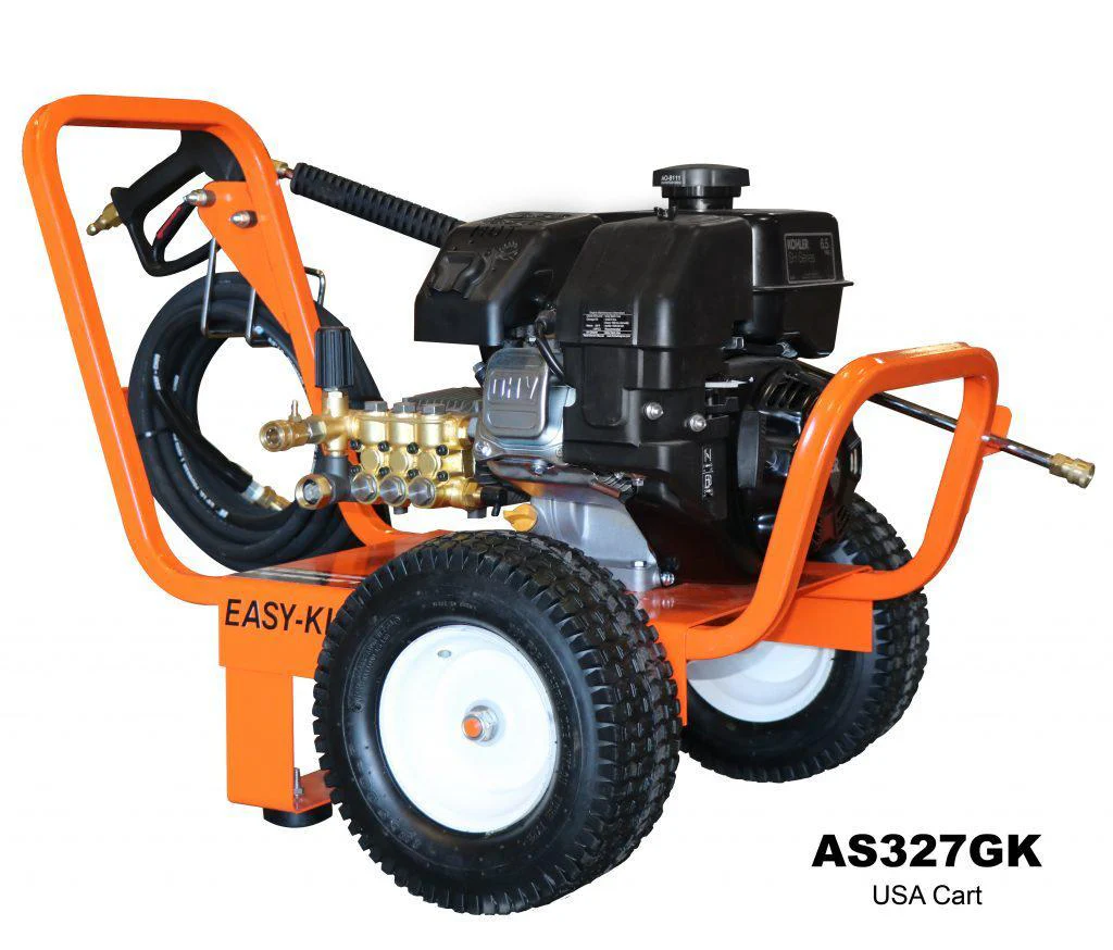 Easy-Kleen Commercial 2700 PSI @ 3.0 GPM Direct Drive 6.5HP Kohler Engine Triplex Plunger Cold Gas Pressure Washer - Ysert