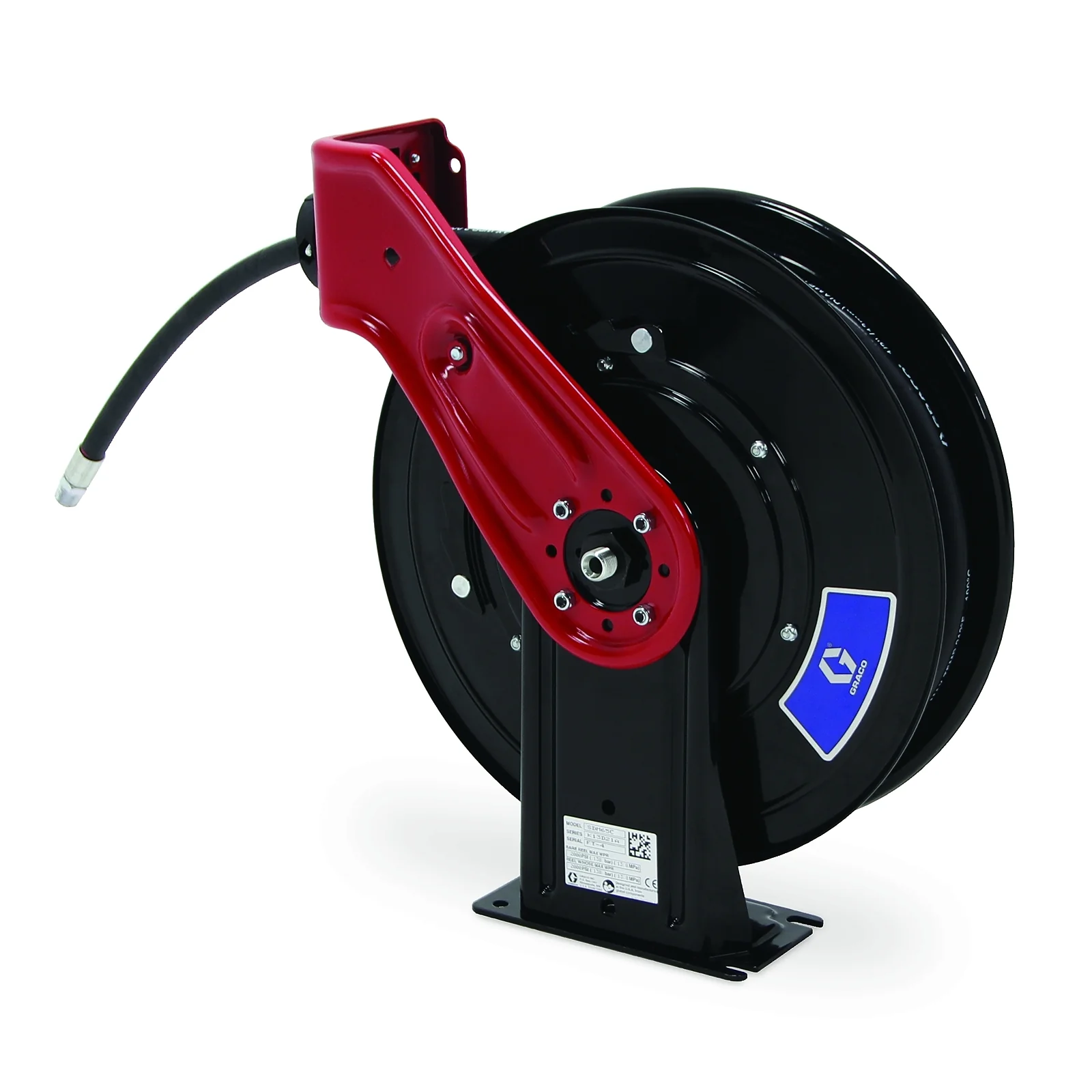 Graco SDX™  20, Grease, 3/8 in (10 mm) Inlet, Bare Reel (3/8 in X 50 ft (10 mm X 15 m) Capacity), NPT, Overhead Mount, Red - Ysert