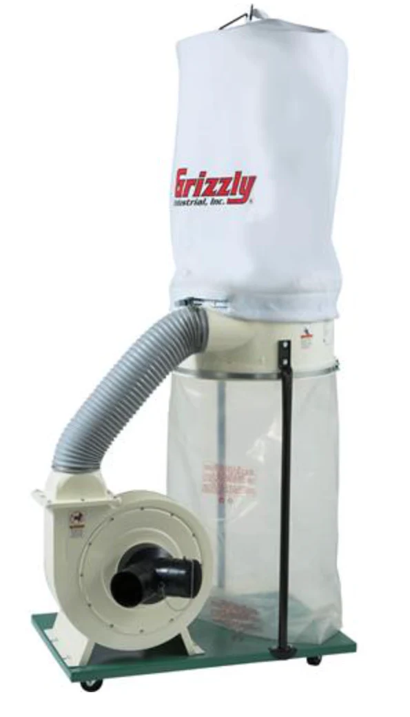 Grizzly G1029Z2P - 2 HP Dust Collector with Aluminum Impeller - Polar Bear Series - Ysert