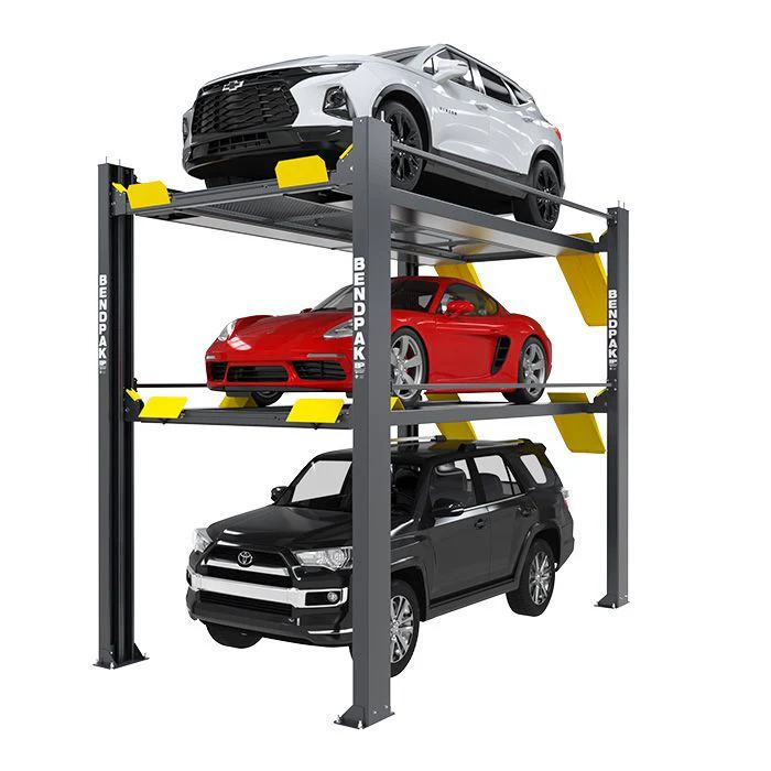 HD-973PX 9,000 and 7,000 Lb. Capacity  Tri-Level Parking Lift  Extended  High Lift - Ysert