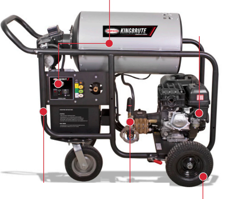 4000 PSI @ 4.0 GPM CRX ENGINE Hot Water Direct Drive Gas Pressure Washer by SIMPSON - Ysert