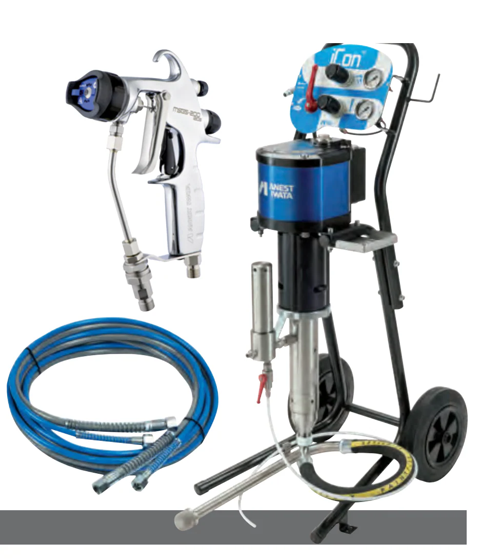 IWATA ICON Series 7170-T ICON ICON-M433N-S2 36:1 3655 PSI Multi Spray Pump & Kit w/ Assembled on Cart Frame - Ysert