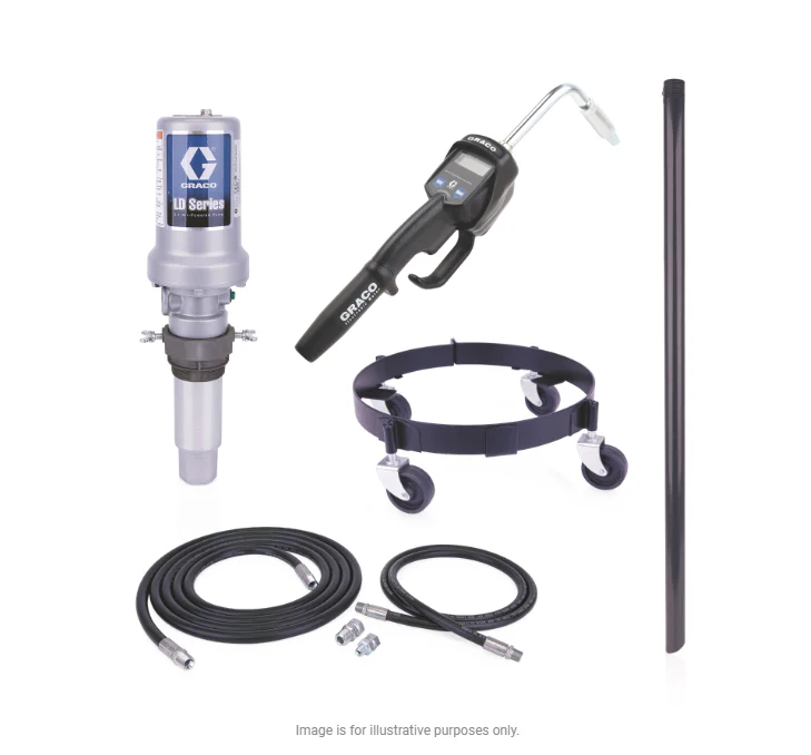 Graco 25C551 Ld Series 3:1 Mobile 16 Gallon Oil Pump Package - Manual Meter, Rigid Extension, Npt - Ysert