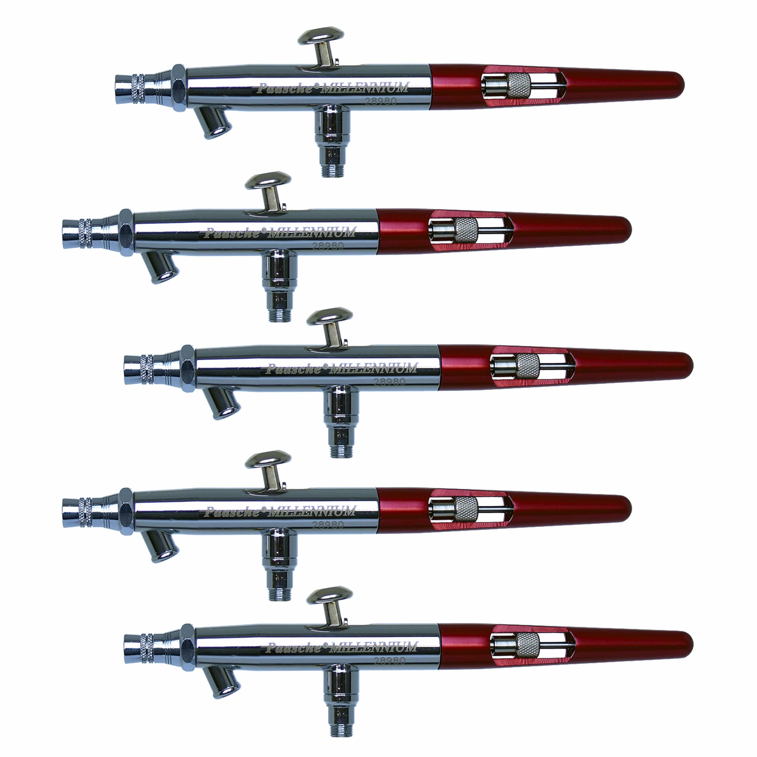 Paasche MIL Six Pack with Medium Heads (0.74 mm) - Ysert