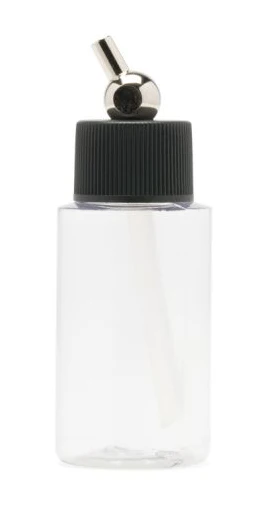 Iwata I4501 Crystal Clear Bottle 1 oz / 30 ml Cylinder With Adaptor Cap - Ysert
