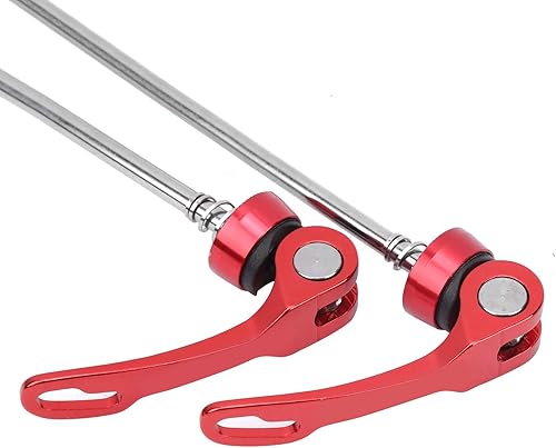 Pwshymi Spiedino per Ruota per Bicicletta Spiedini per Mountain ASSE per Bici da Strada Leva per spiedo a sgancio rapido(Rosso) - Ysert