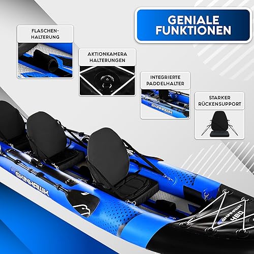 Kayak Exclusiv Blu 480 - Gommone - Canoa - 480 x 96 cm - 3 persone Kayak - Ysert