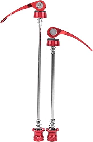 Pwshymi Spiedino per Ruota per Bicicletta Spiedini per Mountain ASSE per Bici da Strada Leva per spiedo a sgancio rapido(Rosso) - Ysert