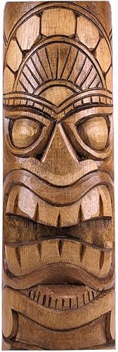 Statua Tiki Grand Totem in legno massiccio intagliato a mano, 50 cm - Ysert