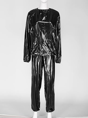 Tuta da sauna unisex, per esercizi per la perdita di peso, sottile, per palestra, fitness e allenamento, anti-strappo e anti-sudore - Ysert