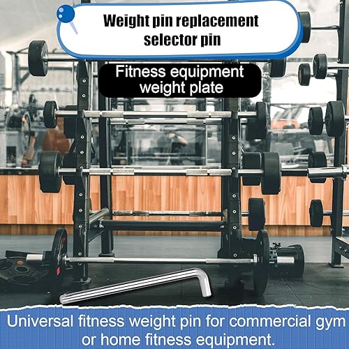 Perno per Pila di Pesi, Diametro 0,95 cm 15,30 cm Perno di Caricamento del Peso A Forma di L Perno di Trazione Perno di Estensione della Pila di Pesi Perno di Selezione del Peso per Casa - Ysert