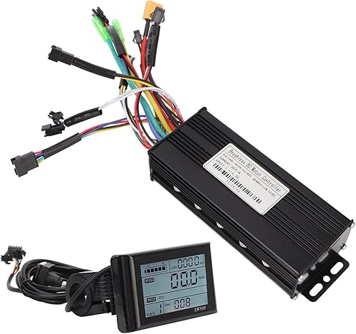 Kit Controller Motore Brushless Bici Elettrica, DC 24V 36V 48V 750W 1000W 30a 3 modalità Controller Brushless Onda Sinusoidale SW900 Kit Pannello Display LCD per Scooter Bicicletta Elettrica - Ysert