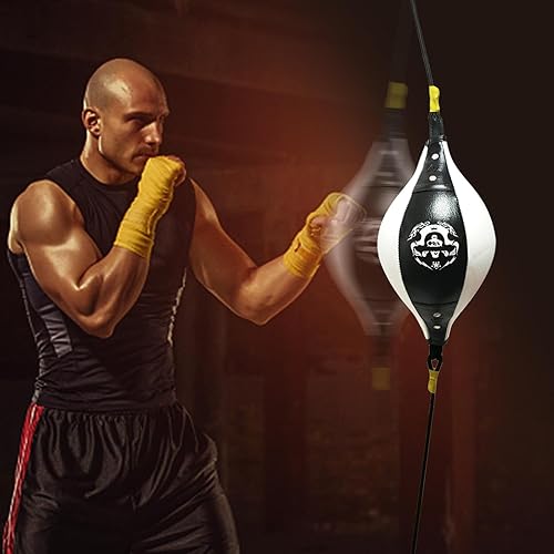 Sacco da boxe a doppia estremità, per adulti, antistress, per adolescenti e adulti, attrezzatura per il fitness e la boxe, per allenamento a casa - Ysert