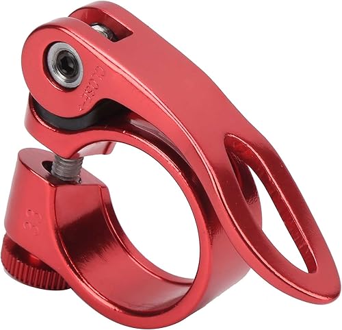 Clamp di Tubo per Bici in Alluminio Leggero - Collar per Pagamento del Sedile da 28,6 Mm a Rilascio Rapido Biciclette a Marcia Fissa (BLACK) - Ysert