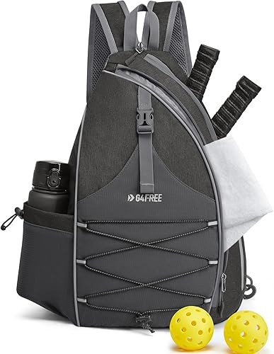 Borsa per pickleball, zaino per pickleball, per donne e uomini, borsa a tracolla regolabile con tasca impermeabile/gancio per recinzione - Ysert