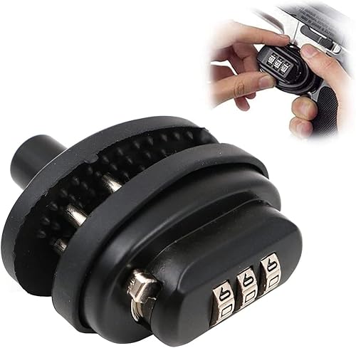 Lucchetti per pistole, accessori per pistole, password per cavo bicicletta Lucchetto con serratura a grilletto per pistola Lucchetto a combinazione in materiale in lega di zinco - Ysert