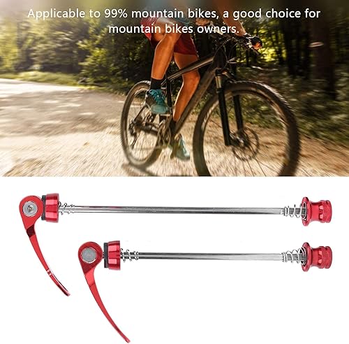 Pwshymi Spiedino per Ruota per Bicicletta Spiedini per Mountain ASSE per Bici da Strada Leva per spiedo a sgancio rapido(Rosso) - Ysert