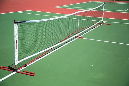 Wilson Sistema di Rete da Pickleball Portatile, 6,7 m x 90 cm, Gambe Curve, Borsa da Trasporto Inclusa, Acciaio - Ysert