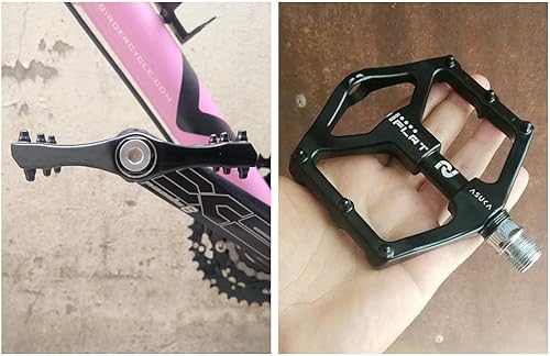Pedali Antiscivolo in Lega di magnesio Easy MTB/Mountain Bike/Bici da Strada/City Bike/Pedali per Ciclismo/BMX Pedali per Biciclette con Fuso in Acciaio CR-Mo - Ysert