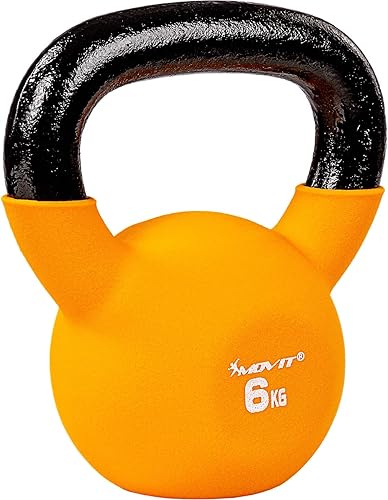 Kettlebell PRO in Ghisa Con Rivestimento in Neoprene - 12 Varianti da 2 a 24 kg, Testato per Sostanze Nocive, Peso a Sfera Oscillante - Ysert