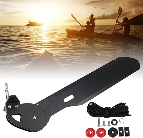 Timone per Kayak, Timone per Canoa Lega di Alluminio Kit Attrezzatura per Il Controllo della Direzione del Piede del Timone della Barca da Pesca per Kayak - Ysert
