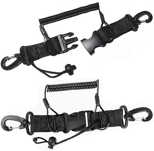 Moschettoni Da Immersione Da 2 Pezzi, Mmersione Moschettone Subacqueo, Cordino Fotocamera Subacquea, Cordino Attrezzatura Subacquea Sgancio, Per Immersioni,Arrampicata, Fotocamere Subacquee (Nero). - Ysert
